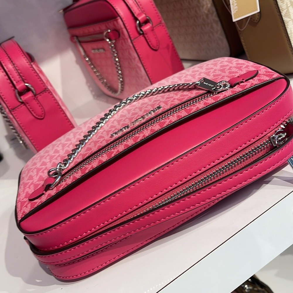 Michael Kors Jet Set Item Large Ombré EW Signature ZP Chain XBody Logo Crossbody - Picture 8 of 14